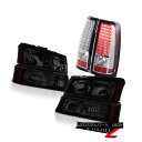 ヘッドライト 2003-2006 Silverado 3500Hd Euro Clear Rear Brake Lamps Sinister Black Headlamps 2003-2006シルバラード3500Hdユーロクリアリアブレーキランプ不快なブラックヘッドランプ(2)