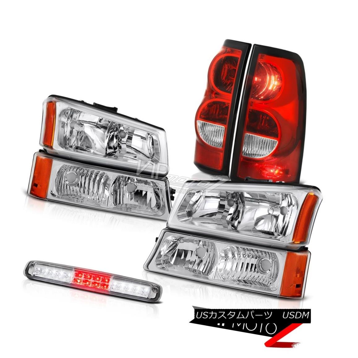 2003-2006 Silverado Euro Clear Bumper Light 3RD Brake Red Rear Lamps Headlightsカテゴリヘッドライト状態新品メーカーChevrolet車種Silverado 1500発送詳細送料一律 1000円（※北海道、沖縄、離島は省く）商品詳細輸入商品の為、英語表記となります。 Condition: New Brand: Venom Inc. [Headlight] Side: Driver&Passenger Side Provided Manufacturer Part Number: OEM#A7703H_2003_2004_2005_2006_A34443 [Tail Light] Brake: PY27 Bulbs Included Interchange Part Number: 10396913/10396912/19169003/19169002/15199557 [Tail Light] Dashboard Light: Error-Free Other Part Number: GM2502224/GM2503224,GM2801161/GM2800161,GM2521185 [Tail Light] Parking: PY27 Bulbs Included Placement on Vehicle: Left, Right, Front, Rear [Tail Light] Reverse: PY27 Bulbs Included Warranty: 60 Day [Tail Light] Side: Driver & Passenger Included [Headlight] Low Beam Bulb: Re-use Original 9006 Bulbs [Tail Light] Signal: PY27 Bulbs Included [Headlight] DOT & SAE: Approved Contact Us: TEL: 1-844-884-7847 | HOURS: 9am - 6pm PST [Headlight] High Beam Bulb: Re-use Original 9005 Bulbs Returns: 60-Days LOVE IT or RETURN IT!※以下の注意事項をご理解頂いた上で、ご入札下さい※■海外輸入品の為、NC,NRでお願い致します。■フィッテングや車検対応の有無については、画像と説明文よりお客様の方にてご判断をお願いしております。■USのカスタムパーツは国内の純正パーツを取り外した後、接続コネクタが必ずしも一致するとは限らず、加工が必要な場合がございます。■商品説明文中に英語にて”保障”に関する記載があっても適応はされませんので、ご理解ください。■初期不良（到着より7日以内）のみ保証対象とします。ただし、取り付け後は、保証対象外とします。■海外倉庫から到着した製品を、再度国内で検品を行い、日本郵便または佐川急便にて発送となります。■お届けまでには、2〜3週間程頂いております。ただし、天候次第で多少遅れが発生する場合もあります。■商品落札後のお客様のご都合によるキャンセルはお断りしておりますが、商品落札金額の30％の手数料をいただいた場合のみお受けいたします。■他にもUSパーツを多数出品させて頂いておりますので、ご覧頂けたらと思います。■USパーツの輸入代行も行っておりますので、ショップに掲載されていない商品でもお探しする事が可能です!!お気軽にお問い合わせ下さい。&nbsp;