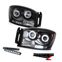 ヘッドライト >>LED LIGHT BAR KIT<< CCFL Halo LED Projector Black Headlight 06-08 Dodge RAM &gt;&lt; LEDライトバーキット&lt; CCFL Halo LEDプロジェクターブラックヘッドライト06-08 Dodge RAM(2)
