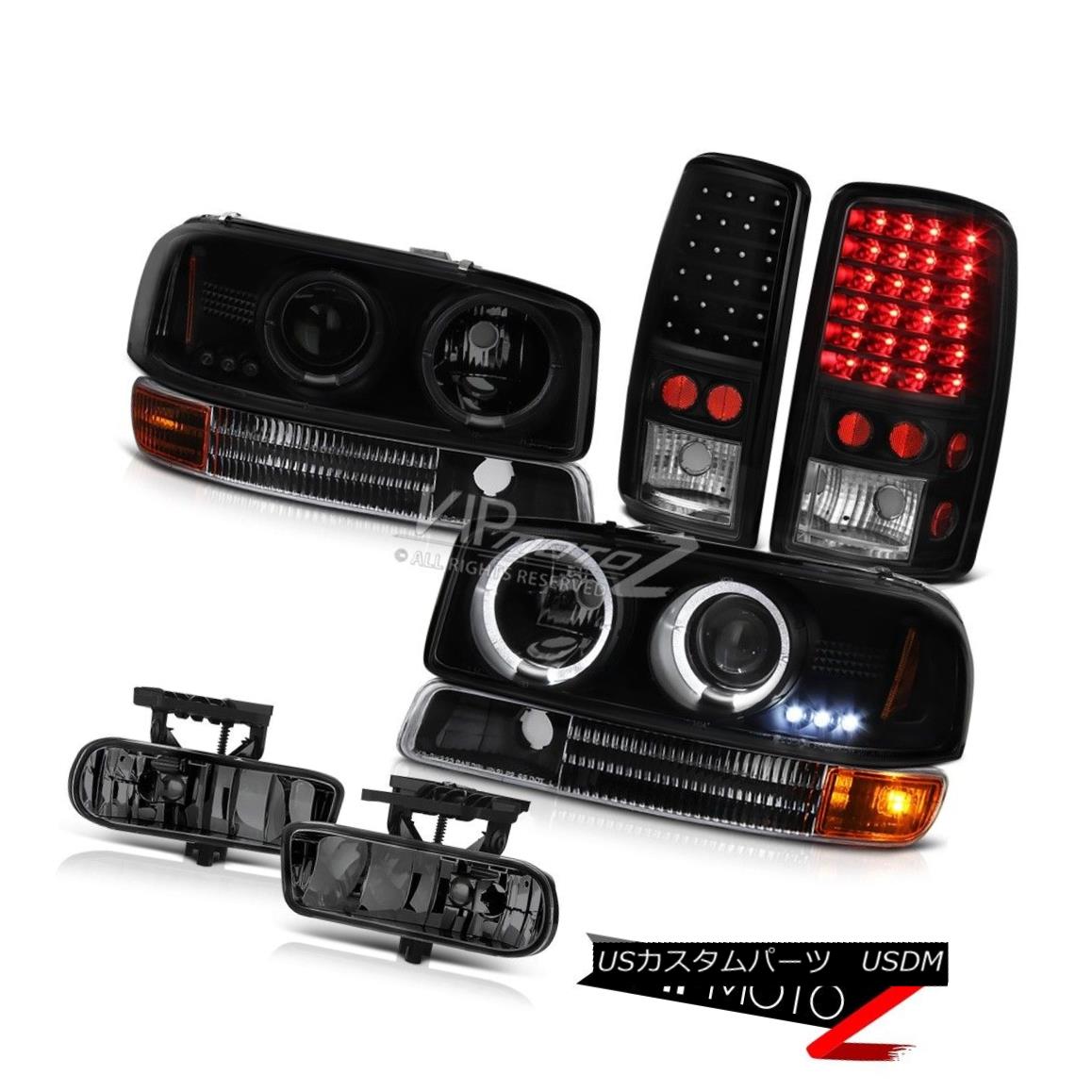 Sinister Black LED Halo Headlights Bumper Tail Light FogLamps 2000-2006 Yukon XLカテゴリヘッドライト状態新品メーカーGMC車種Yukon発送詳細送料一律 1000円（※北海道、沖縄、離島は省く）商品詳細輸入商品の為、英語表記となります。 Condition: New Brand: Venom Inc. [Fog Light] Switch: [Fog Light] Switch Manufacturer Part Number: OEM#B3200H_2000_2001_2002_2003_2004_2005_2006_C554 [Fog Light] Bulbs: [Fog Light] Bulbs Interchange Part Number: 15850352/15850351, 19168991/19168990, 10385054 [Headlight] Side: Driver&Passenger Side Provided Other Part Number: GM2503188/GM2502188,GM2819199/GM2818199,GM2592110 [Tail Light] Brake: Built-In LED Placement on Vehicle: Left, Right, Front, Rear [Tail Light] Dashboard Light: Error-Free Warranty: 60 Day [Tail Light] Parking: Built-In LED [Headlight] Low Beam Bulb: 9006 Bulbs Included [Tail Light] Reverse: Re-use Original 3157 Bulbs [Headlight] DOT & SAE: Approved [Tail Light] Side: Driver & Passenger Included [Headlight] LED Brand: Nichia - Made In Japan [Tail Light] Signal: Built-in LED [Headlight] High Beam Bulb: Re-use Original 9005 Bulbs Contact Us: TEL: 1-844-884-7847 | HOURS: 9am - 6pm PST [Headlight] Halo Type: Crystal Sapphire Returns: 60-Days LOVE IT or RETURN IT! [Fog Light] Wiring: [Fog Light] Wiring EAN: 7425939575505※以下の注意事項をご理解頂いた上で、ご入札下さい※■海外輸入品の為、NC,NRでお願い致します。■フィッテングや車検対応の有無については、画像と説明文よりお客様の方にてご判断をお願いしております。■USのカスタムパーツは国内の純正パーツを取り外した後、接続コネクタが必ずしも一致するとは限らず、加工が必要な場合がございます。■商品説明文中に英語にて”保障”に関する記載があっても適応はされませんので、ご理解ください。■初期不良（到着より7日以内）のみ保証対象とします。ただし、取り付け後は、保証対象外とします。■海外倉庫から到着した製品を、再度国内で検品を行い、日本郵便または佐川急便にて発送となります。■お届けまでには、2〜3週間程頂いております。ただし、天候次第で多少遅れが発生する場合もあります。■商品落札後のお客様のご都合によるキャンセルはお断りしておりますが、商品落札金額の30％の手数料をいただいた場合のみお受けいたします。■他にもUSパーツを多数出品させて頂いておりますので、ご覧頂けたらと思います。■USパーツの輸入代行も行っておりますので、ショップに掲載されていない商品でもお探しする事が可能です!!お気軽にお問い合わせ下さい。&nbsp;