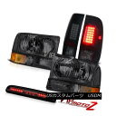 スモークヘッド 43 ヘッドライト 99-04 F350 King Ranch Pair Smoke Headlamps Signal LED Bulb Thir