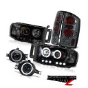 ヘッドライト 2002 2003 Ram Quad Cab Laramie Dark CCFL Angel Eye Headlight Rear Brake T...