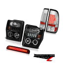 ヘッドライト 08-10 F250 Turbo Diesel Projector Headlights Chrome Tail Lights 3rd Cargo...
