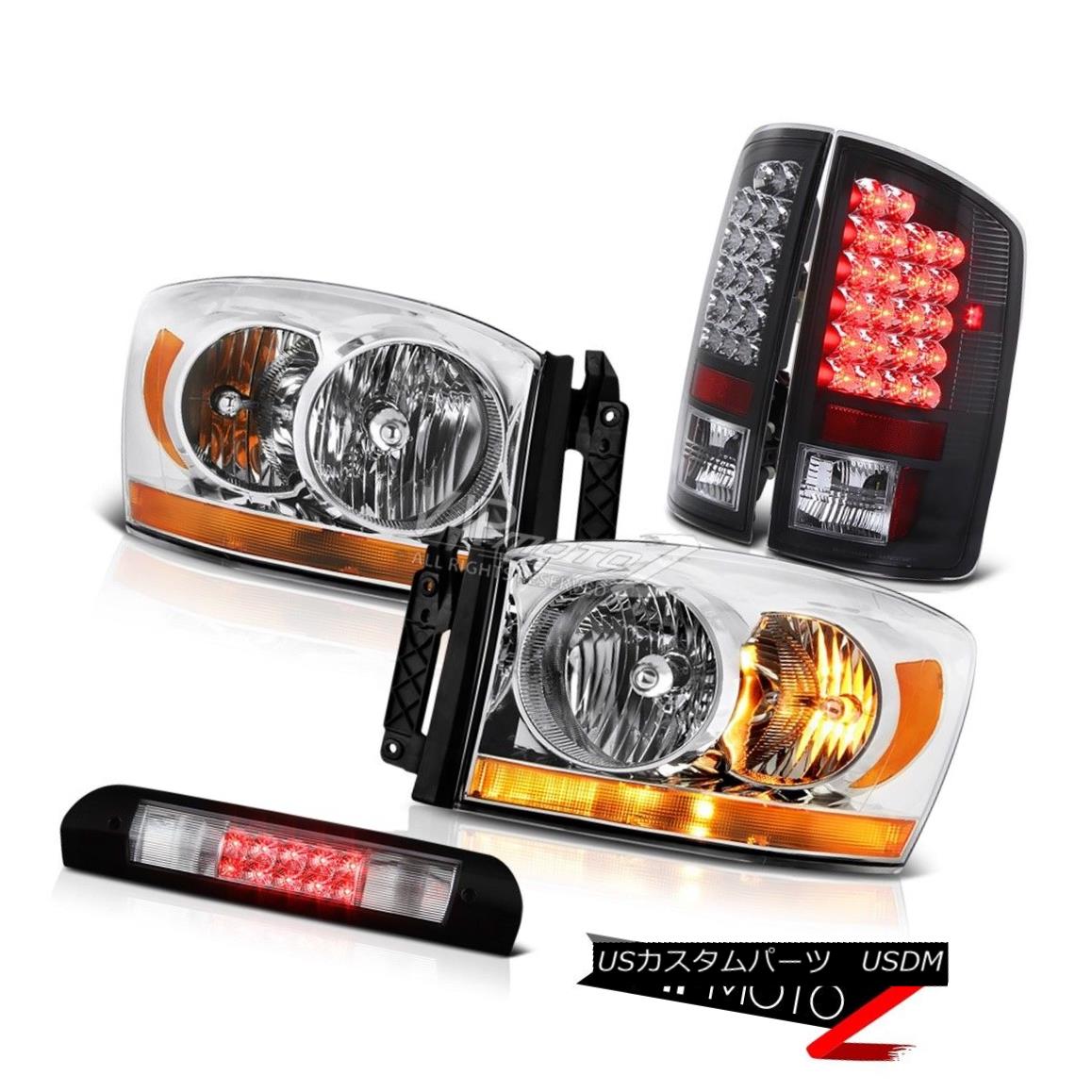 ヘッドライト 2007-2008 Dodge Ram 1500 St Headlights Roof Cab Lamp Nighthawk Black Tail Lamps 2007-2008ダッジラム1500セントヘッドライトルーフキャブランプナイトホークブラックテールランプ