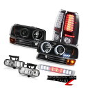 ヘッドライト Projector Black Headlight Signal Brake LED Tail Light Fog 3RD Cargo 99-02...