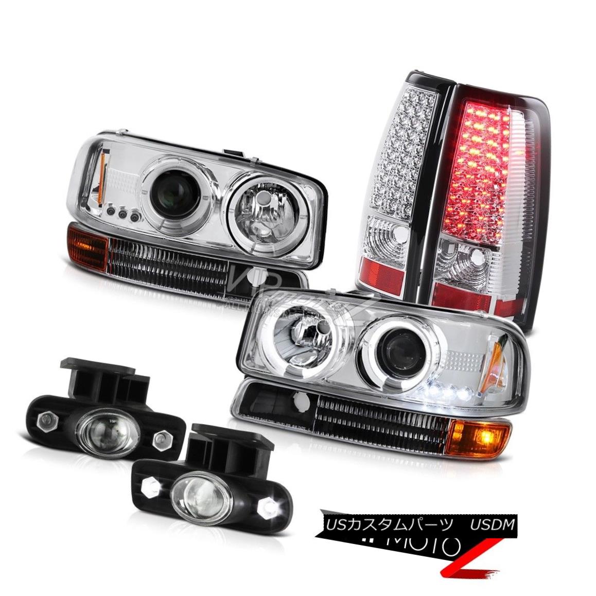 إåɥ饤 99-03 Sierra 5.3L V8 Angel Eye Headlight SMD Rear Tail Light Glass Projector Fog 99-03 Sierra 5.3L V8󥸥륢إåɥ饤SMDꥢơ饤ȥ饹ץե