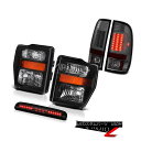 ヘッドライト Left Right Headlamps Smoke Brake Tail Lights Third Cargo LED 2008-2010 Fo...