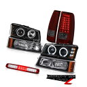 ヘッドライト 03-06 Silverado Roof Brake Light Smokey Red Tail Lamps Black Signal Headlamps 03-06 Silverado屋根のブレーキライトスモーキーレッドテールランプブラックシグナルヘッドランプ(2)