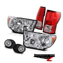 ヘッドライト Clear L+R Replacement Headlamp+Led Tail Light+Fog Lamp Tundra 07-13 クリアL + R交換ヘッドランプ+ Ledテールライト+ FogランプTundra 07-13(2)