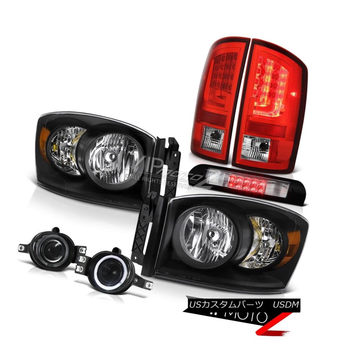 ヘッドライト 2006 Ram 5.7L Rosso Red Tail Brake Lamps Headlamps Fog Roof Light Oe STyle LED 2006 Ram 5.7LロッソレッドテールブレーキランプヘッドランプフォグルーフライトOe STyle LED