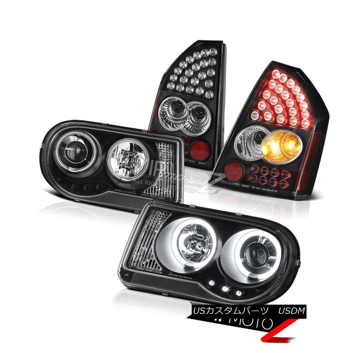ヘッドライト 2005 2006 2007 Chrysler 300C 6.1L Black CCFL Headlights Brake LED Tail Lights 2005 2006 2007クライスラー300C 6.1LブラックCCFLヘッドライトブレーキLEDテールライト(2)