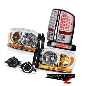 ヘッドライト 07-08 Dodge Ram 1500 St Headlamps Dark Smoke Foglights Roof Cab Light Taillights 07-08 Dodge Ram 1500 StヘッドランプDark Smoke Foglightsルーフキャブライトテールライト