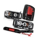 ヘッドライト Halo Headlights L.E.D Tail Lights Lamp Tinted 3rd Brake Cargo LED 02-05 Ram 1500 ハローヘッドライトL.E.Dテールランプランプ第3ブレーキランプ貨物LED 02-05ラム1500(2)