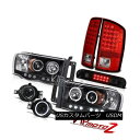 ヘッドライト 2X Angel Eye Headlights Brake Tail Lights LED Fog Third Cargo 2002-2005 R...