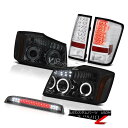 ヘッドライト For 2004-2015 Titan SV Smoke DRL Headlight Rear Brake Tail Lights High 3r...