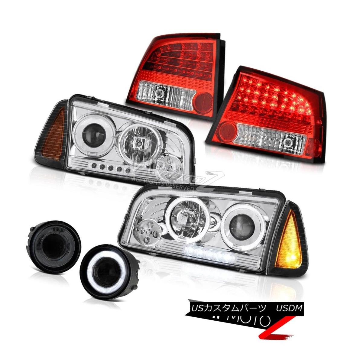 ヘッドライト 09-10 Dodge Charger DUB Fog lamps red tail parking lamp euro chrome Headlights 09-10ダッジチャージャーDUBフォグランプ赤いテールパーキングランプユーロクロームヘッドライト