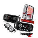 ヘッドライト 2002-05 Ram Quad Cab Halo Projector Headlight Tail Lights Bumper Fog Thir...