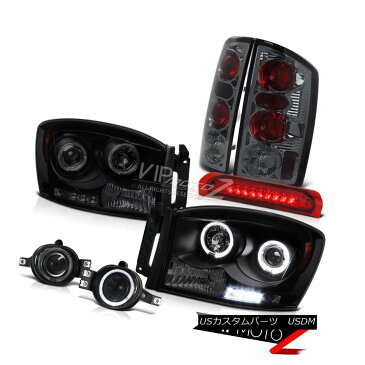 ヘッドライト Dodge Ram Laramie Angel Eye Headlight LED Relay Foglamps Third Brake Tail Lights ダッジラムララミーエンジェルアイヘッドライトLEDリレーFoglamps第3ブレーキテールライト