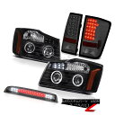 ヘッドライト For 04-15 Titan SE Projector Headlight Tinted LED Tail Brake Light Third ...