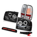 ヘッドライト 2005-2007 F350 Lariat Headlights SMD Halo LED Bulb Brake Tail Lights Thir...