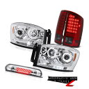 ヘッドライト Halo Rim Headlights Wine Red LED Tail Lights Roof 3rd Cargo 2007 2008 Dod...