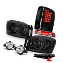 ヘッドライト 07 08 Ram ST Dark Headlights Sinister Black LED Tail Lamps Bumper Fog High Cargo 07 08 Ram STダークヘッドライトブラックLEDテールランプバンパーフォグハイカーゴー