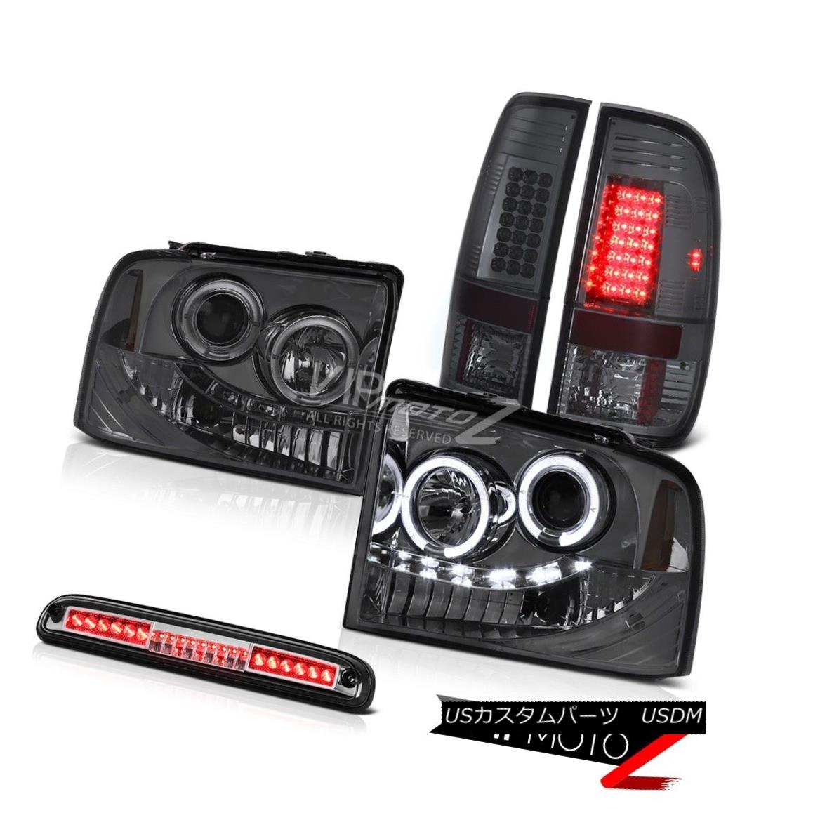 ヘッドライト Smoke Projector Headlights Tail Lights LED Euro Third Brake 05 06 07 F250 7.3L 煙プロジェクターヘッドライトテールライトLEDユーロサードブレーキ05 06 07 F250 7.3L