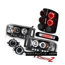 ヘッドライト Halo Projector Sinister Black LED Brake Lamp Bumper Fog 3rd Cargo 02-05 R...