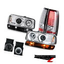 ヘッドライト 2003-2006 Sierra SLT Dark smoke fog lamps tail black parking lamp ccfl Headlamps 2003-2006シエラSLTダーク煙霧ランプテールブラックパーキングランプccflヘッドランプ(2)