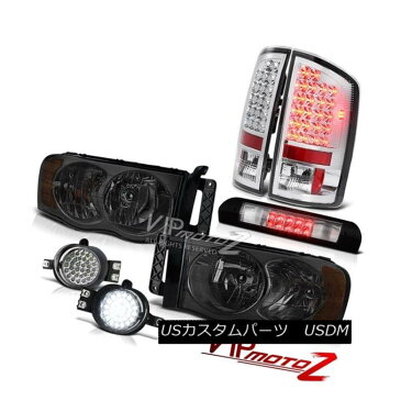 ヘッドライト Dark Smoke Headlights Chrome LED Taillamps Trim Fog 3rd Brake 02 03 04 05 Ram WS ダークスモークヘッドライトクロームLEDタイルランプトリムフォグ3rdブレーキ02 03 04 05 Ram WS