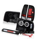 ヘッドライト Smoke Halo Headlight High 3rd Cargo LED SMD TailLight 99-04 F250 Harley D...