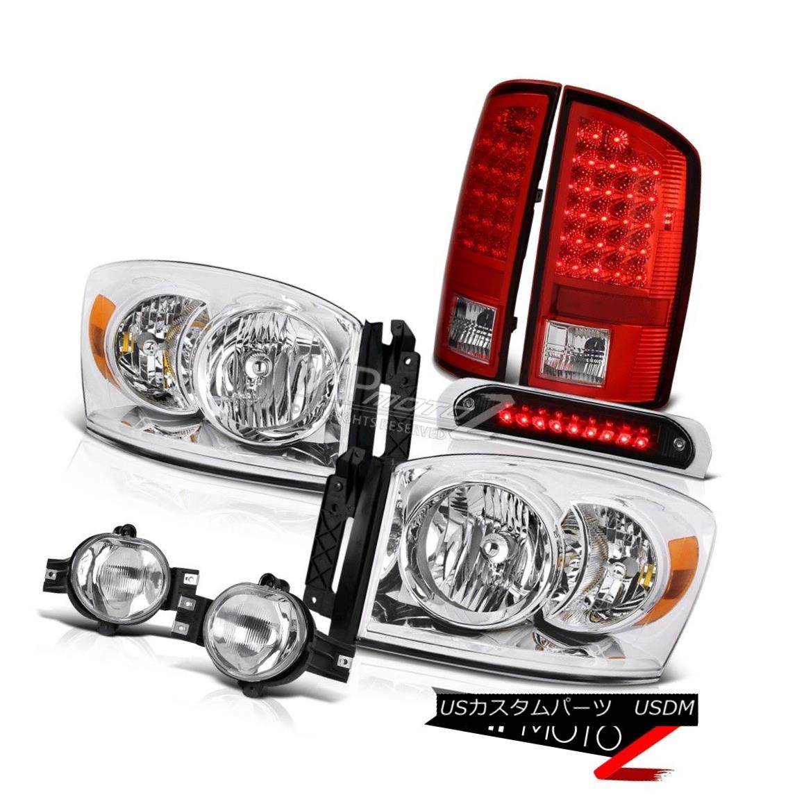 ヘッドライト 2007 2008 Ram SLT Left Right Headlamps LED Signal Tail Lights Euro Fog High Stop 20..