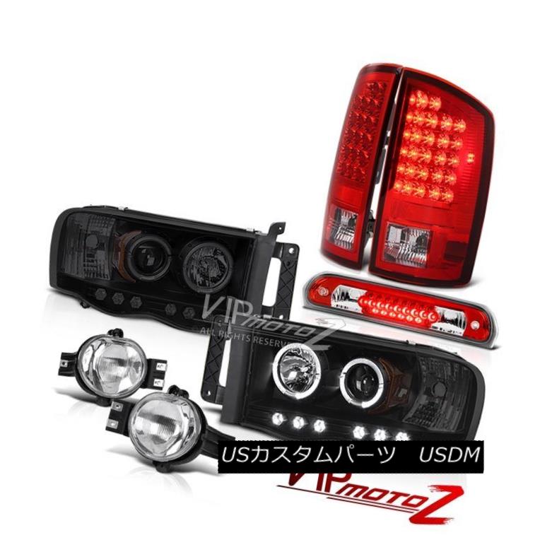 ヘッドライト 02-05 Ram Hemi Smoke Halo LED Headlight Signal Tail Clear Fog Wine Red 3rd Brake 02-05 Ram Hemi Smoke Halo LEDヘッドライト信号テールクリアフォグワインレッド3rdブレーキ