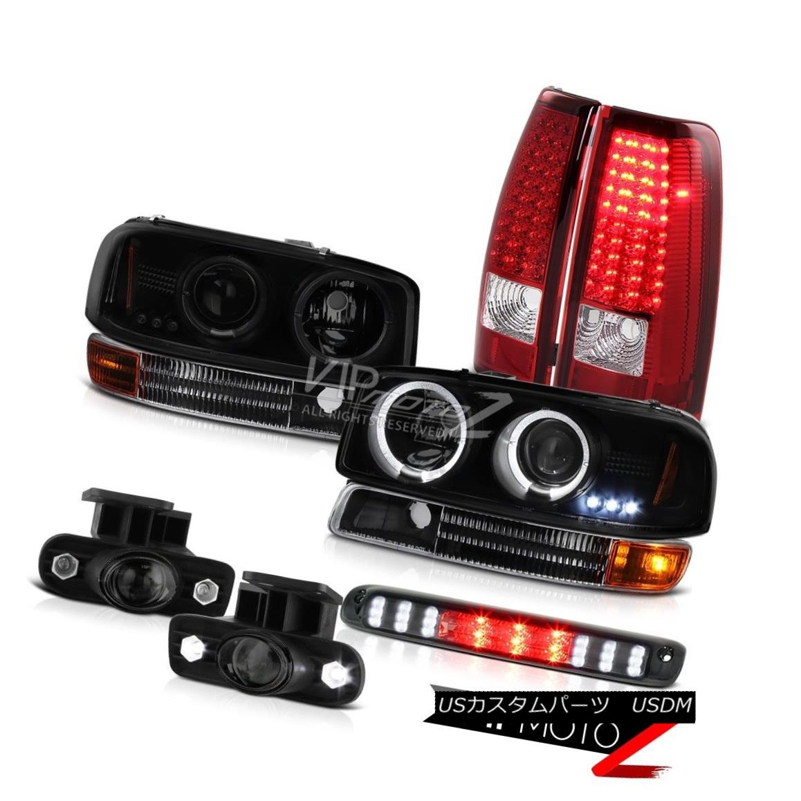 إåɥ饤 99-02 Sierra 1500 SMD Sinister Black Headlamps Red LED Tail Lights Projector Fog 99-02 Sierra 1500 SMD Sinister֥åإåɥֿLEDơ饤ȥץե