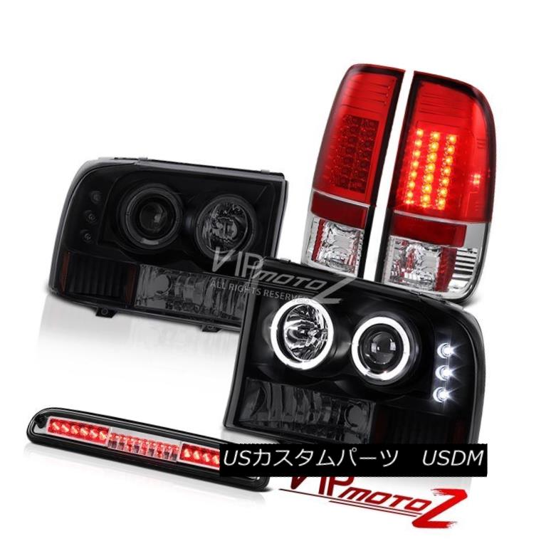 ヘッドライト Halo Projector Headlamps LED Taillamp Third Brake Cargo 99-04 F250 Turbo Diesel Hal..