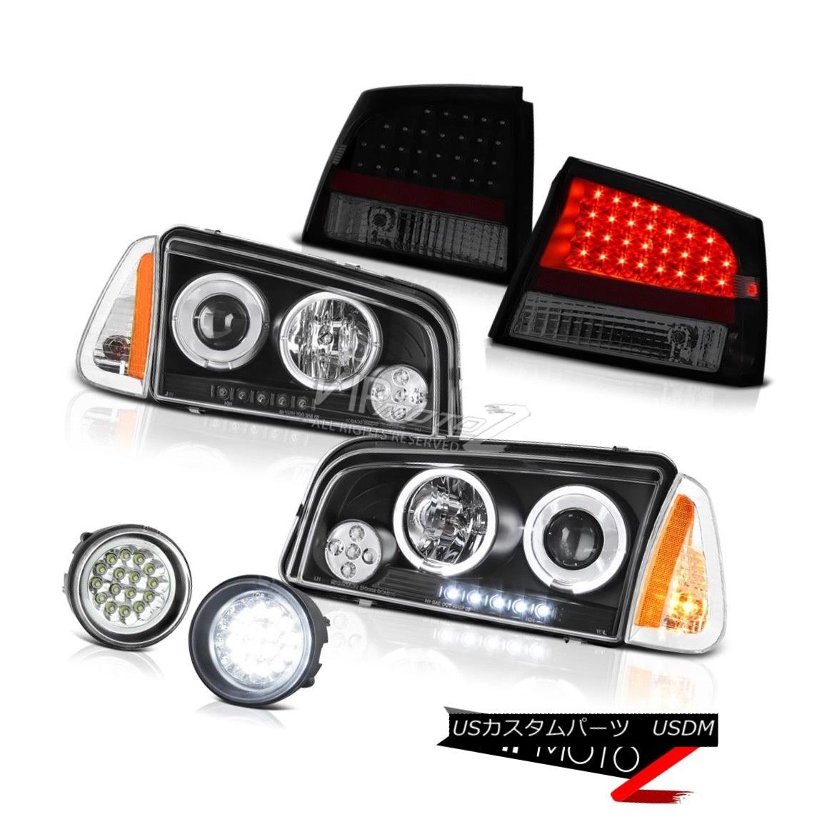 ヘッドライト 06-08 Dodge Charger DUB Foglamps tail brake lights corner lamp black headlights 06-08ダッジチャージャーDUB Foglampsテールブレーキライトコーナーランプブラックヘッドライト