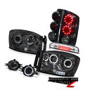 ヘッドライト Smoked Headlight LED Brake Lamps Projector Fog Third Cargo 2006 Dodge Ram...