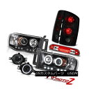 ヘッドライト 02 03 04 05 Ram DRL Ring Headlight Sinister Blk Brake Lamp Foglights Thir...