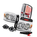 ヘッドライト 2007 2008 Ram ST L+R Headlamps S.M.D Rear Tail Lights Chrome Fog 3RD Carg...