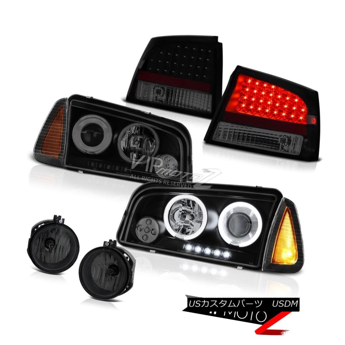 ヘッドライト 06-08 Dodge Charger RT Foglights taillamps raven black parking lamp headlamps 06-08ダッジ チャージャーRTフォグライト テールランプ レーヴンブラック パーキング ランプヘッドランプ