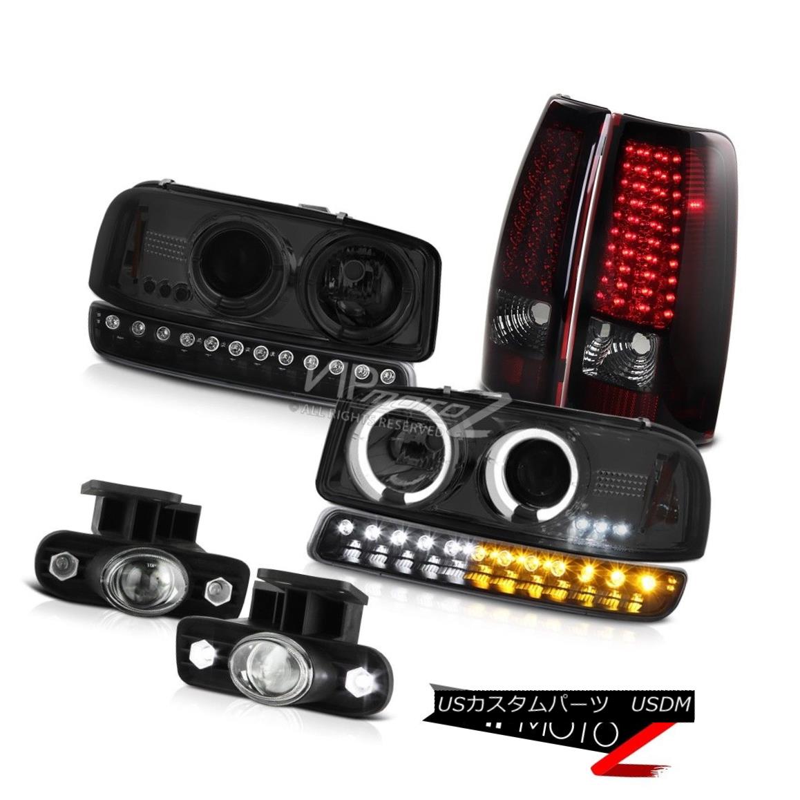 スモークヘッド 43 ヘッドライト 99-02 Sierra WT Fog lamps rear led brake parking lamp graphite 