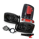 ヘッドライト 2007-2008 Ram 1500 Headlights Smoke Brake Tail Lights LED Trim Fog Third ...