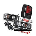 ヘッドライト 02-05 Ram SRT-10 Halo Headlights Smoke LED Brake Lamps Driving Fog Third ...