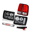 ヘッドライト 07-13 Gmc Sierra 1500 XFE Red Taillights Projector Headlamps Third Brake Light 07-13 Gmc Sierra 1500 XFE赤色灯台プロジェクターヘッドランプ第3ブレーキライト(2)
