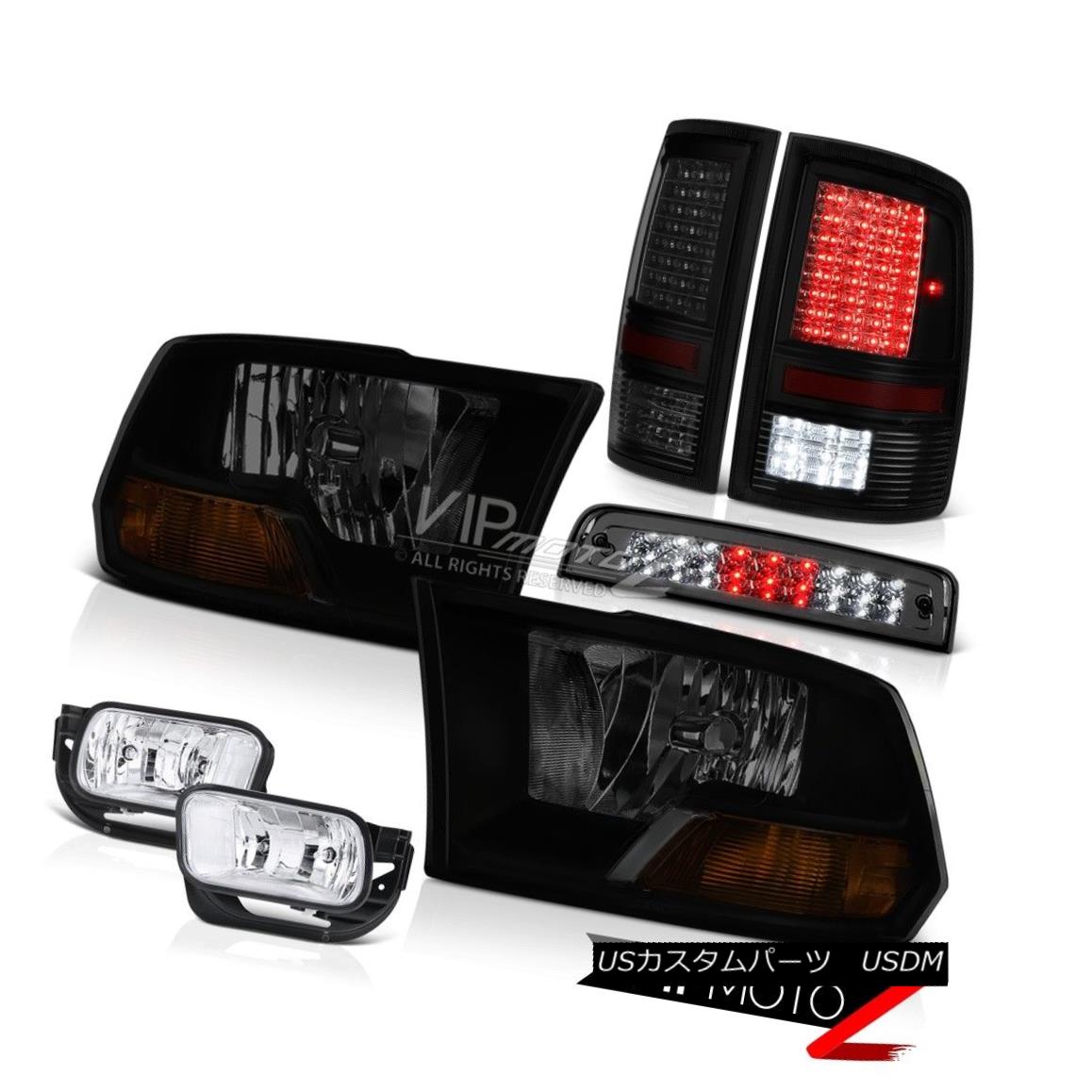 ヘッドライト 09-16 Ram 1500 Big Horn Tail Lamps Foglamps Dark Smoke Roof Brake Lamp Headlamps 09-16ラム1500ビッグホーンテールランプフォグランプダークスモークルーフブレーキランプヘッドランプ