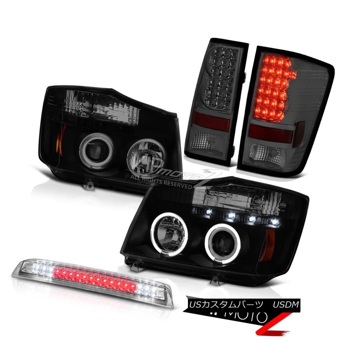 ヘッドライト Pro Halo LED Headlights Signal Tail Lights Euro Third Brake For 04-15 Titan Pro Hal..