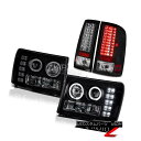 ヘッドライト Halo Rim Headlight Black Smoke SMD LED Tail Lights 2007-2013 GMC Sierra 6.6L SLE ハローリムヘッドライトブラックスモークSMD LEDテールライト2007-2013 GMC Sierra 6.6L SLE(2)