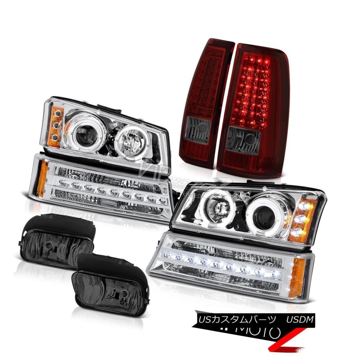 ヘッドライト 2003-2006 Silverado 3500Hd Smoked Foglamps Taillamps Signal Light Headlamps SMD 2003-2006シルバラード3500Hdスモークフォグランプ信号ランプヘッドランプSMD