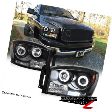 ヘッドライト 2006 Dodge Ram ST DRL CCFL Ring Headlamps Rosso Red LED Taillights Euro Fog Roof 2006ダッジラムST DRL CCFLリングヘッドランプロッソレッドLEDティルライトユーロフォグルーフ