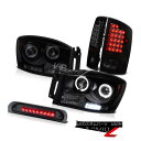 ヘッドライト Halo SINSTER BLACK Headlights Smoke LED Tail Lamp Third Brake Tint Ram Qu...